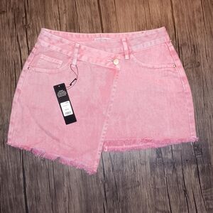 Fashion Nova Asymmetrical Jean Skirt Size M